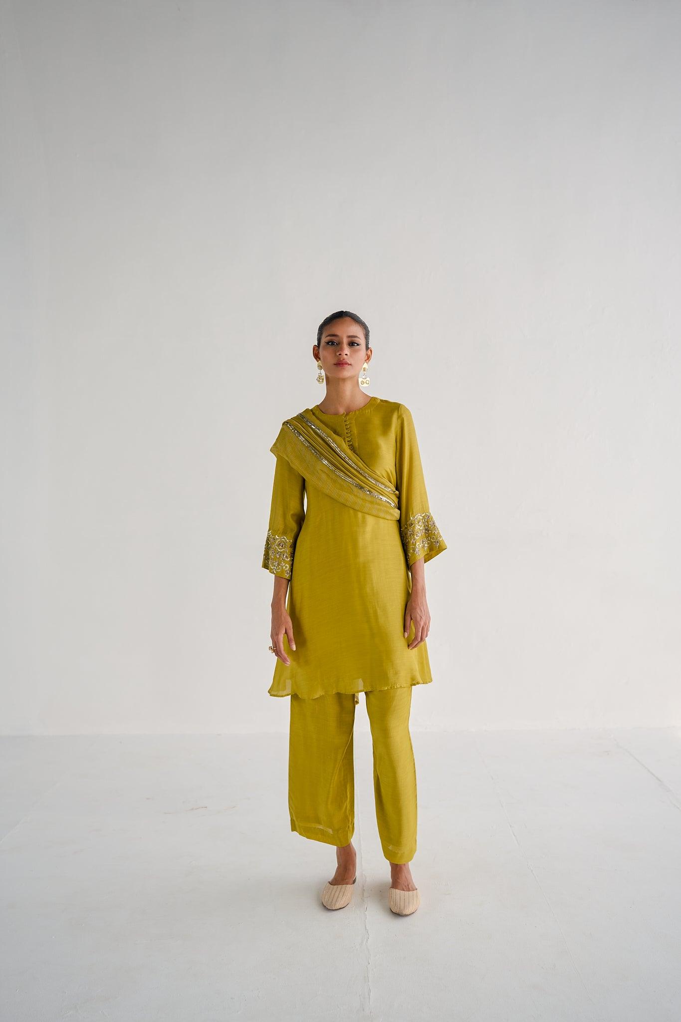 LIME GREEN SUIT - Esha Arora