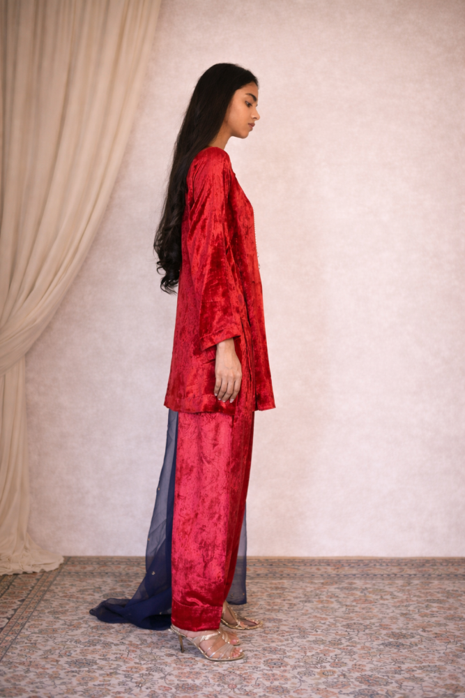 MAROON KURTA SET - Coord set