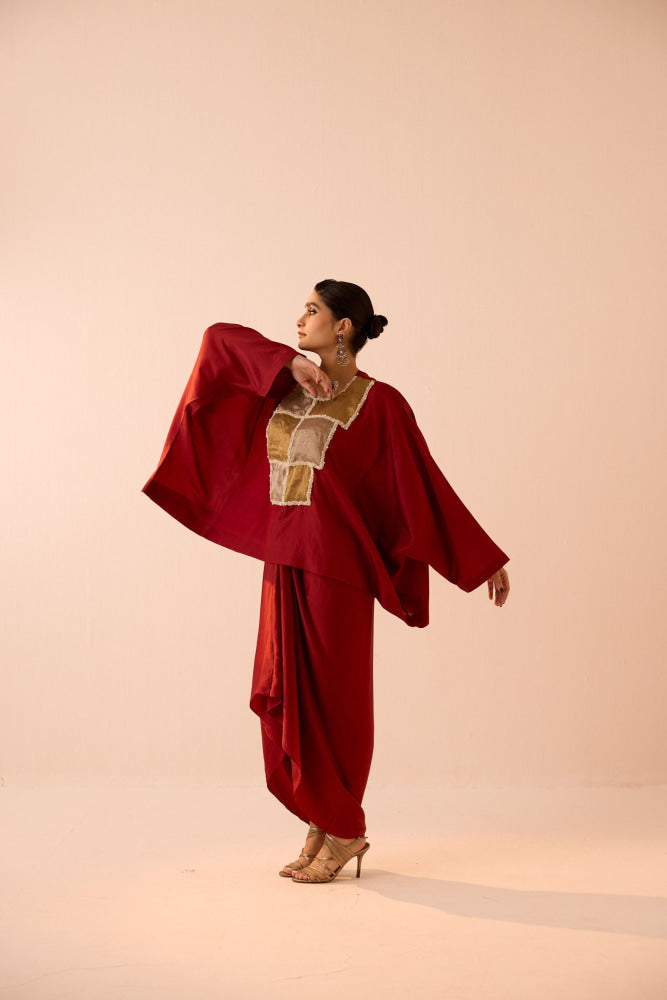 MAROON SKIRT SET - Skirt set