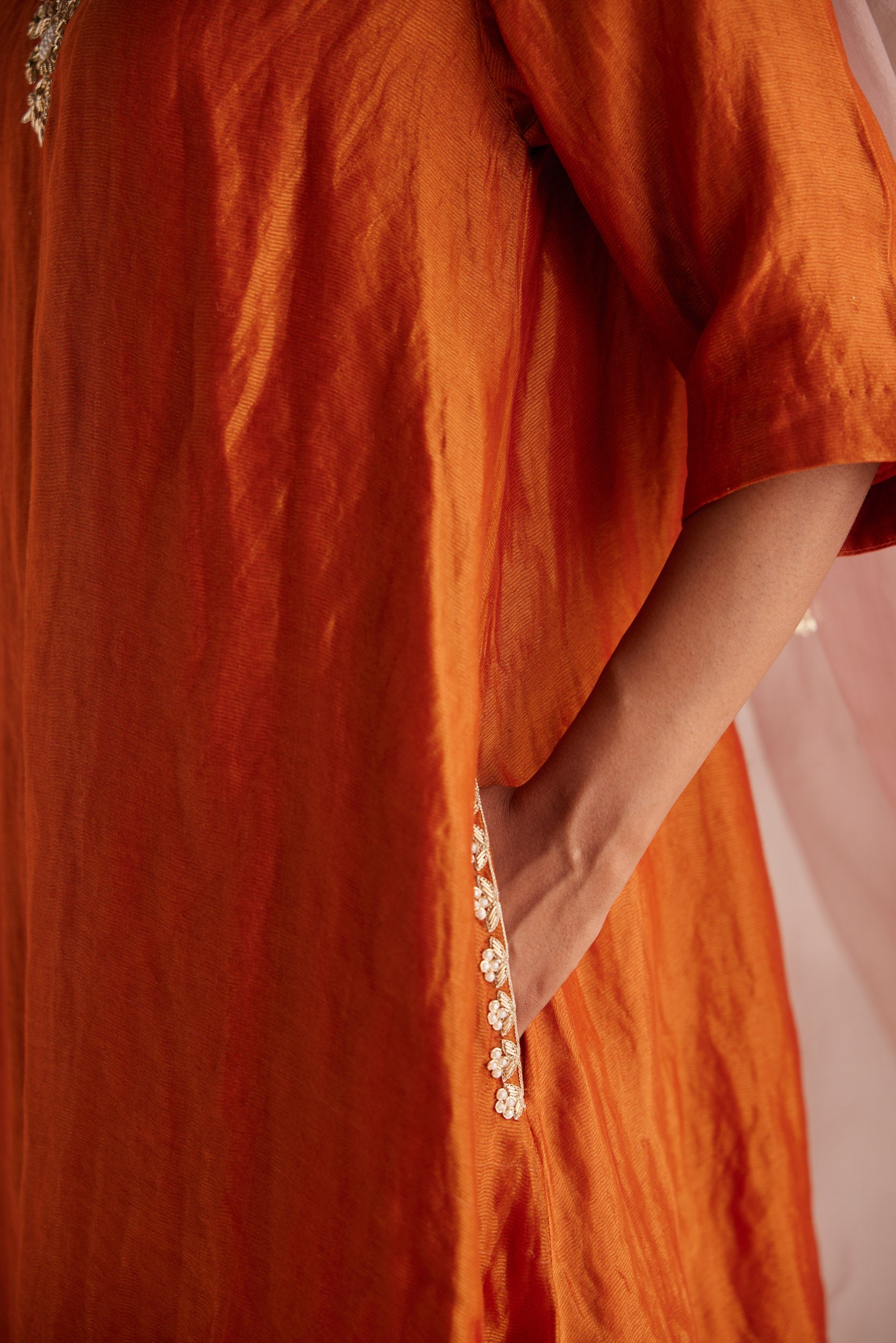 Orange A- line suit - Suit