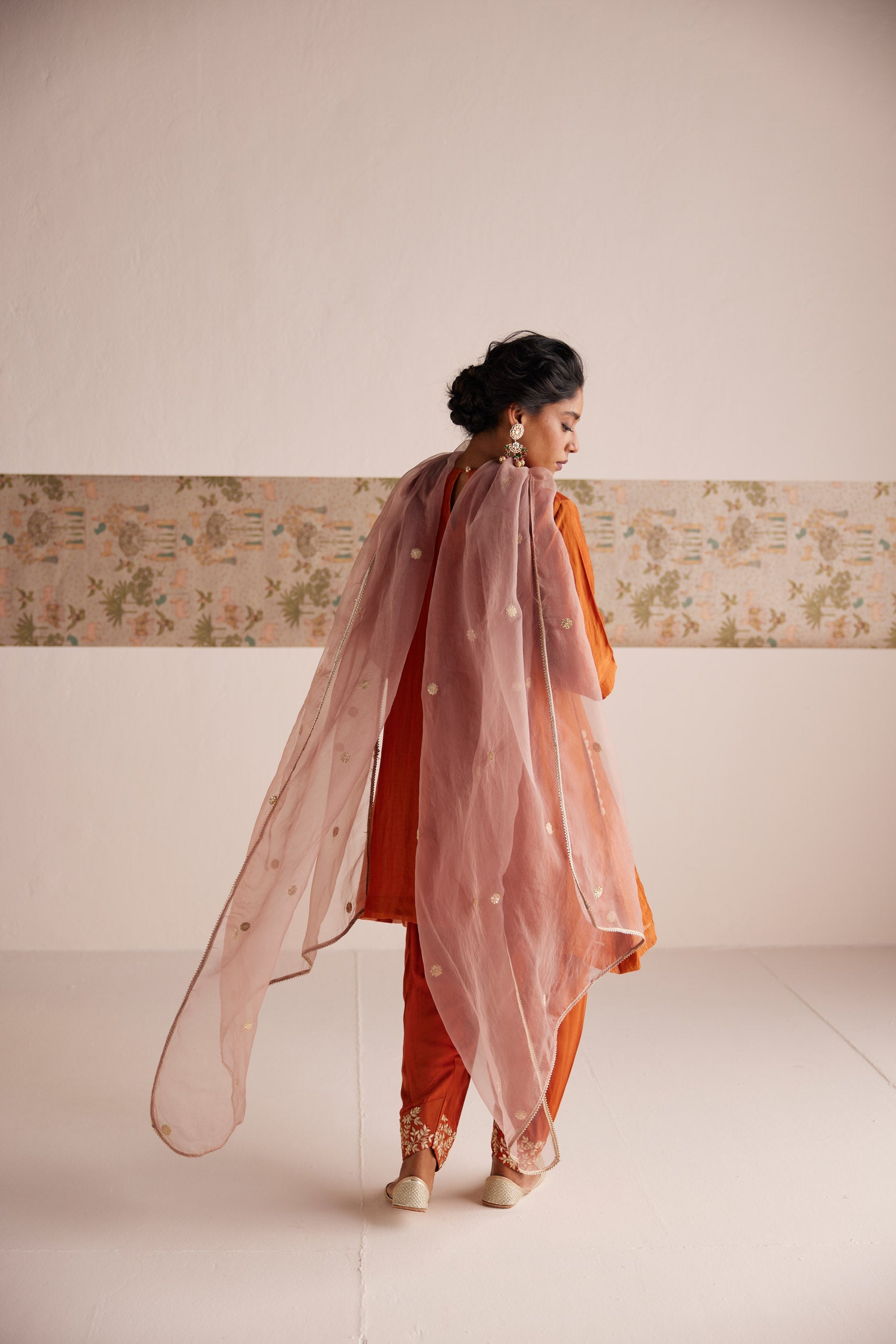 Orange A- line suit - Suit