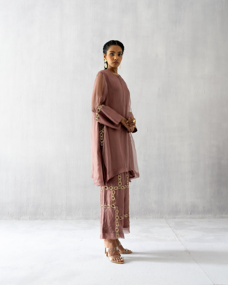 Pale Mauve A line coord - Suit
