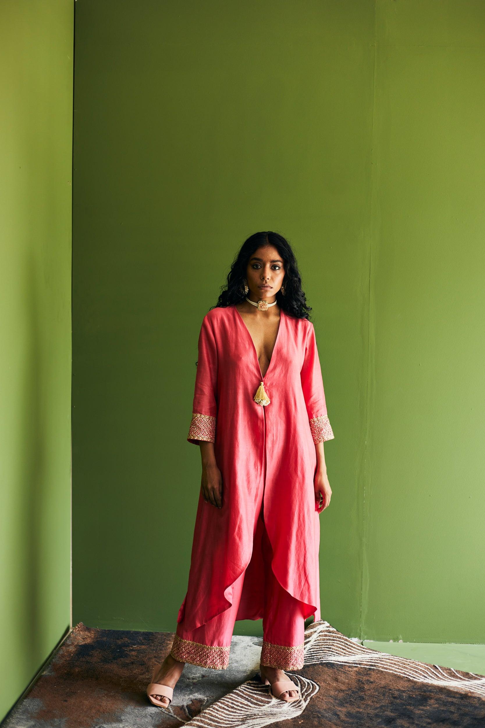 PEACH JACKET PANT - Esha Arora