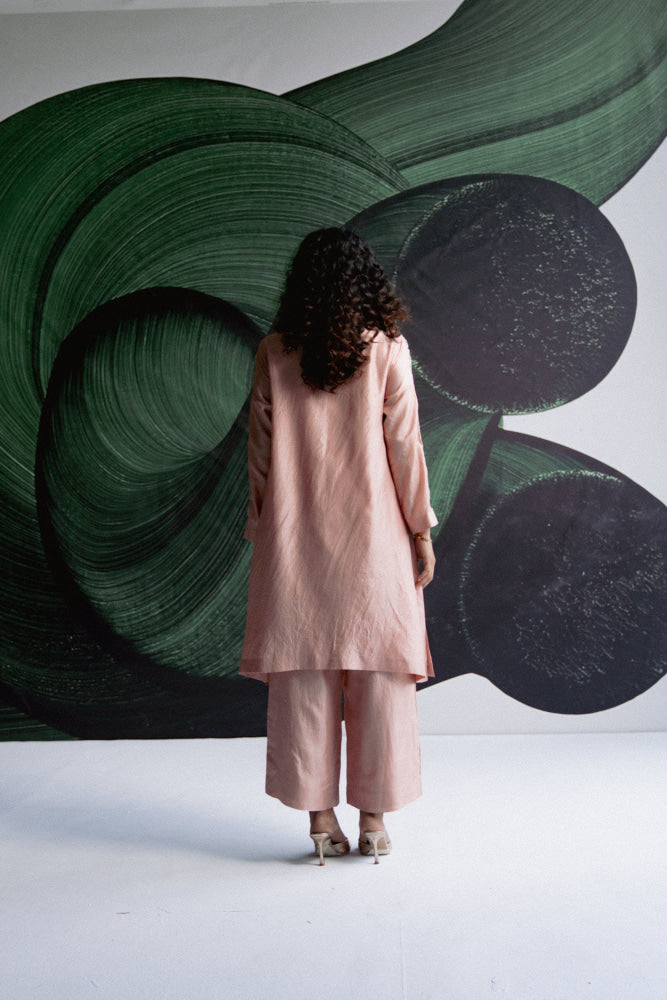 PINK A LINE COORD - kurta set