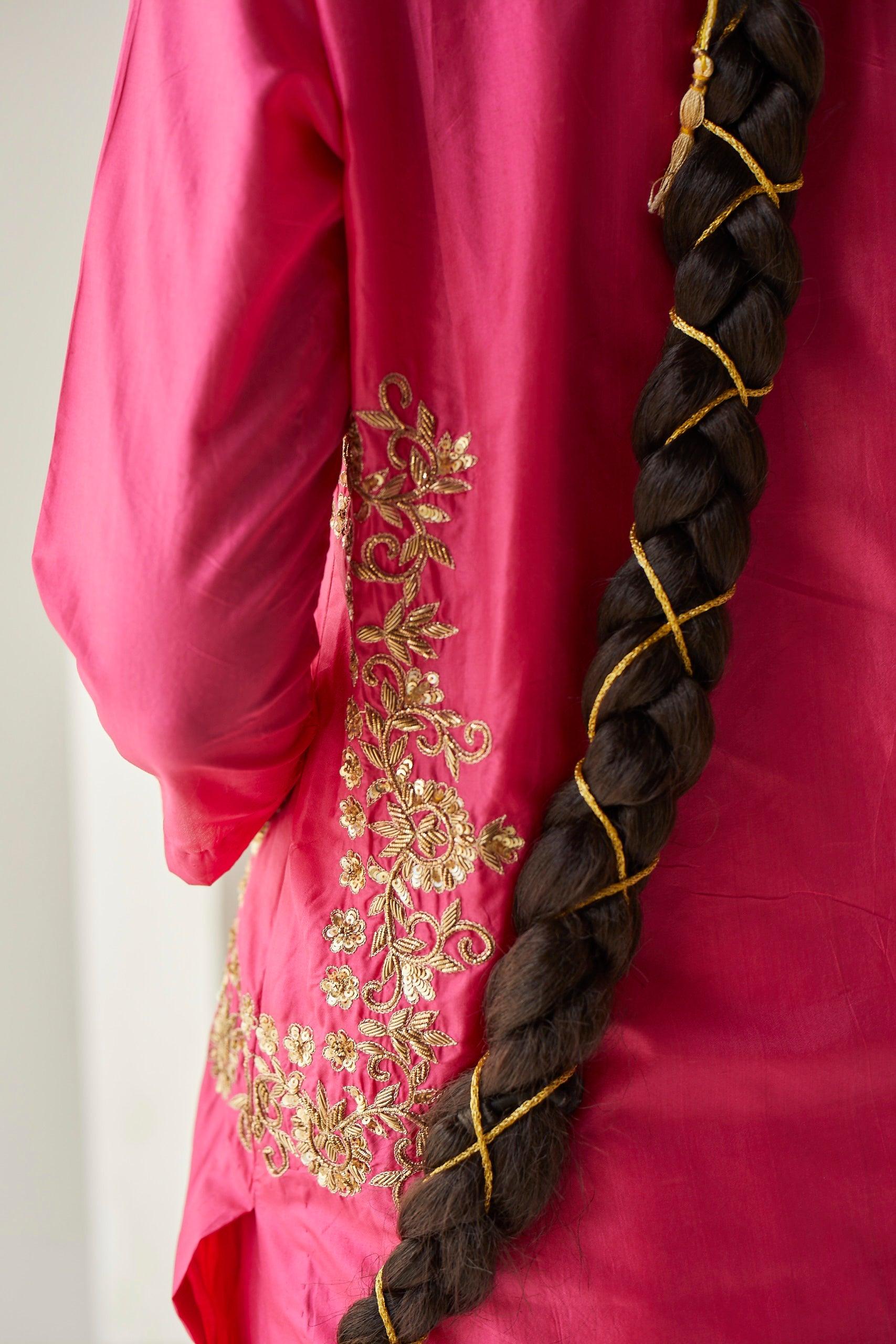 PINK SILK SUIT - Esha Arora