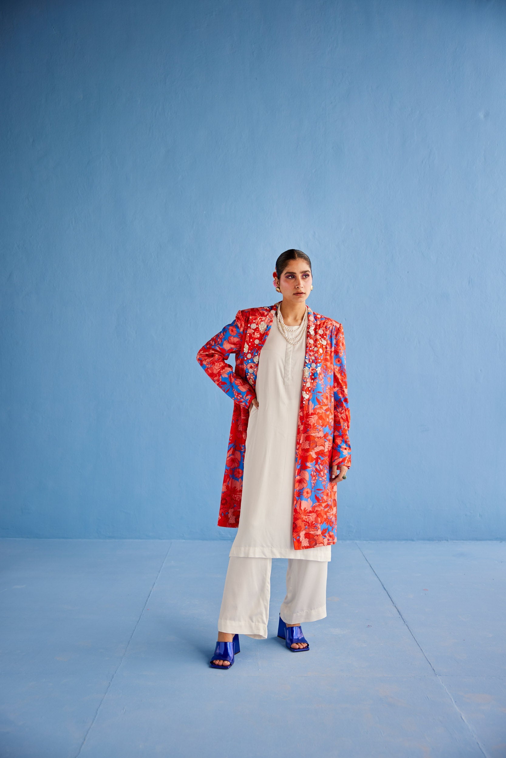 PRINTED TRENCH SET - jacket pants