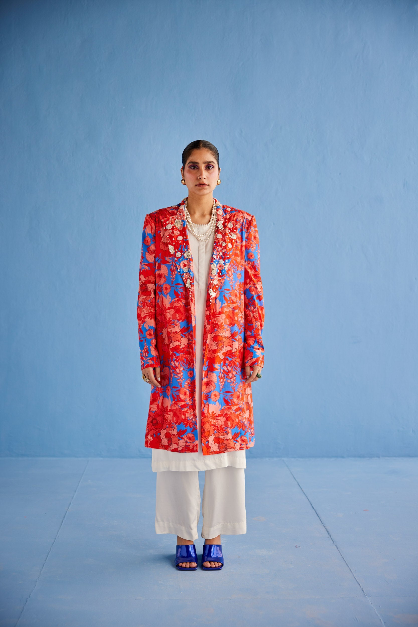 PRINTED TRENCH SET - jacket pants