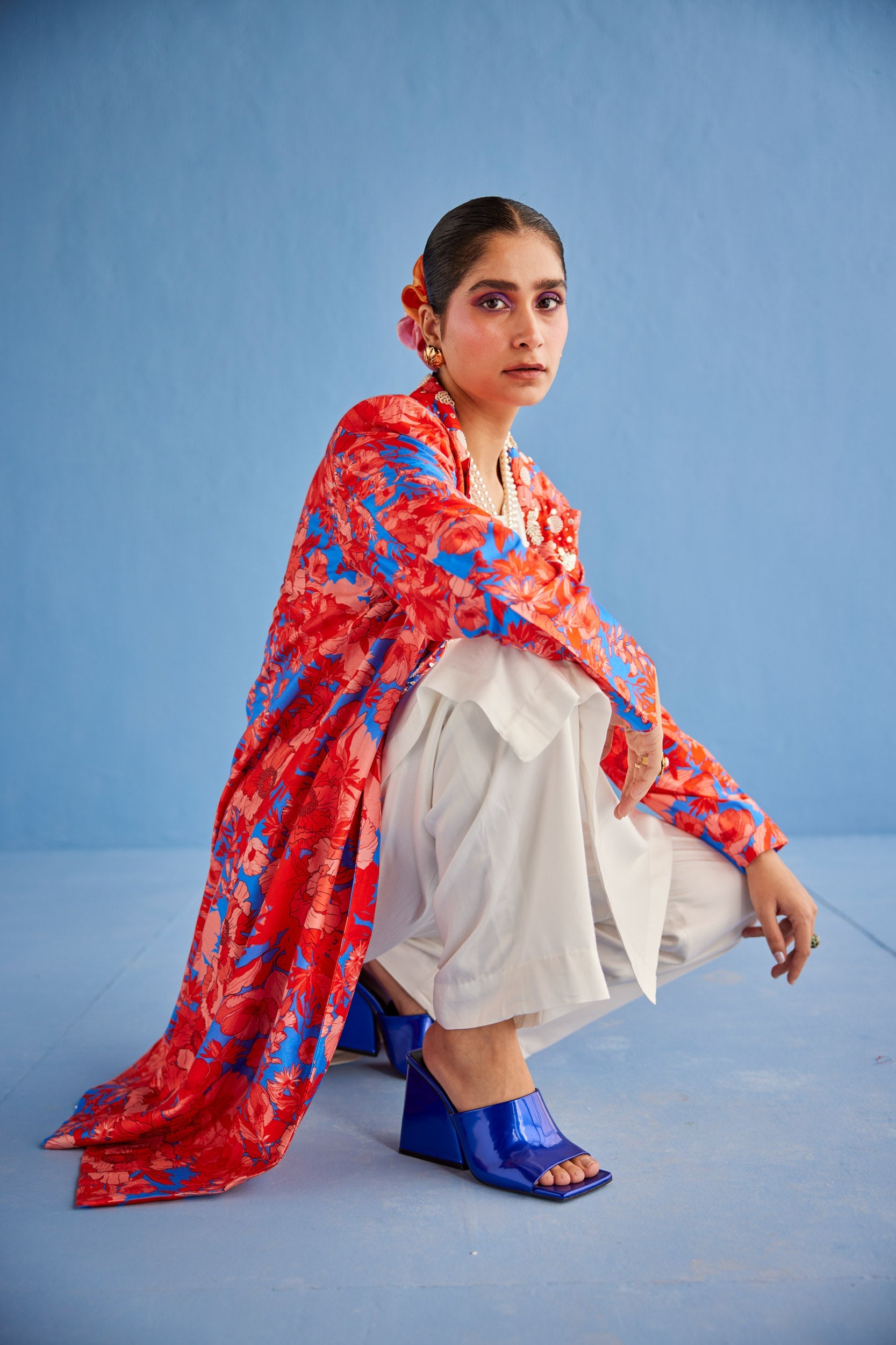 PRINTED TRENCH SET - jacket pants