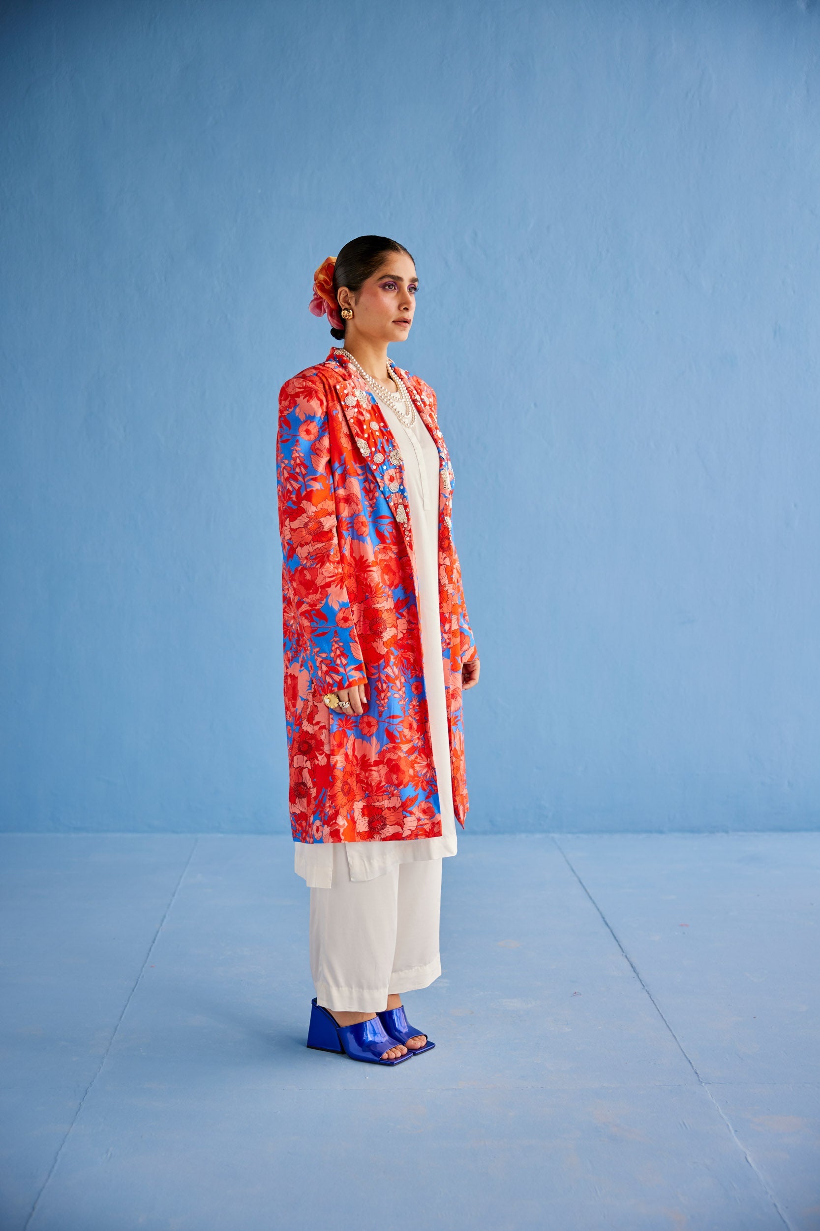 PRINTED TRENCH SET - jacket pants