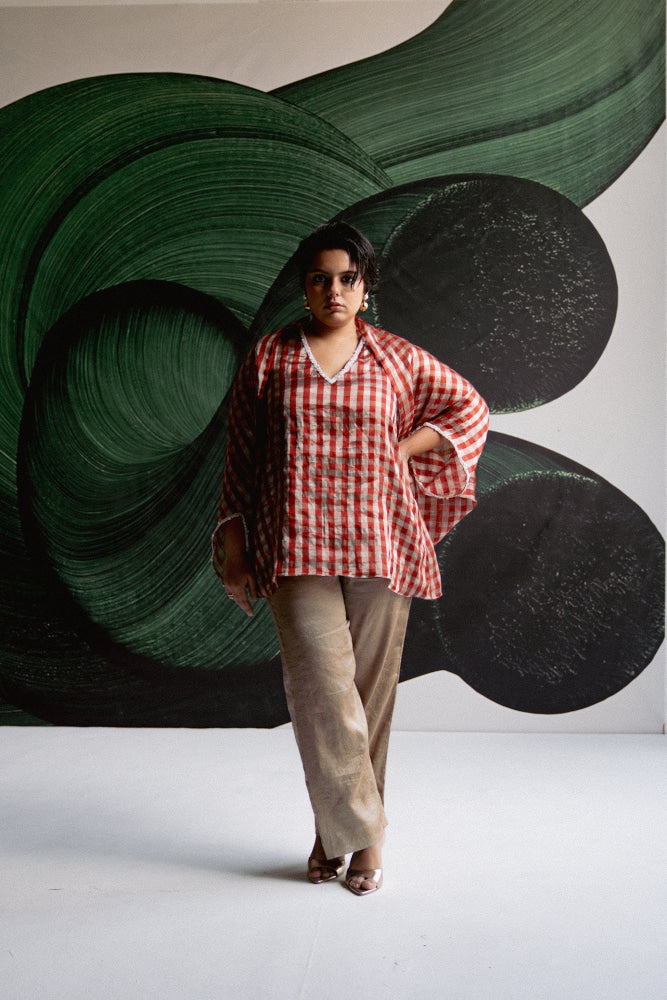 Red Check Cape Set - Cape Set