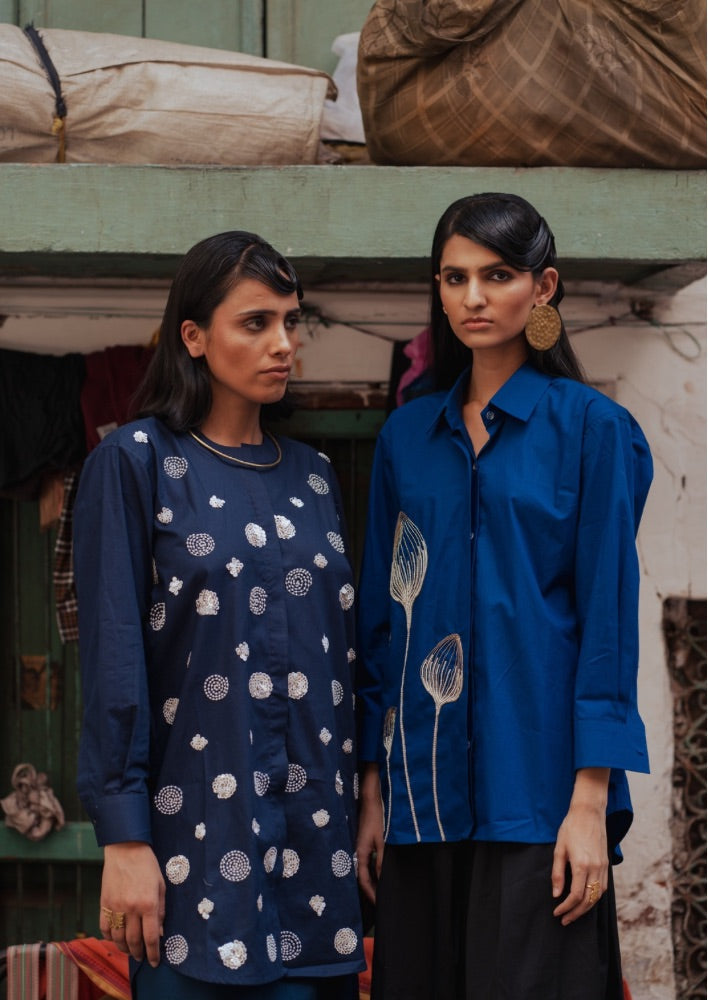Royal Blue Tulip Shirt - Shirt