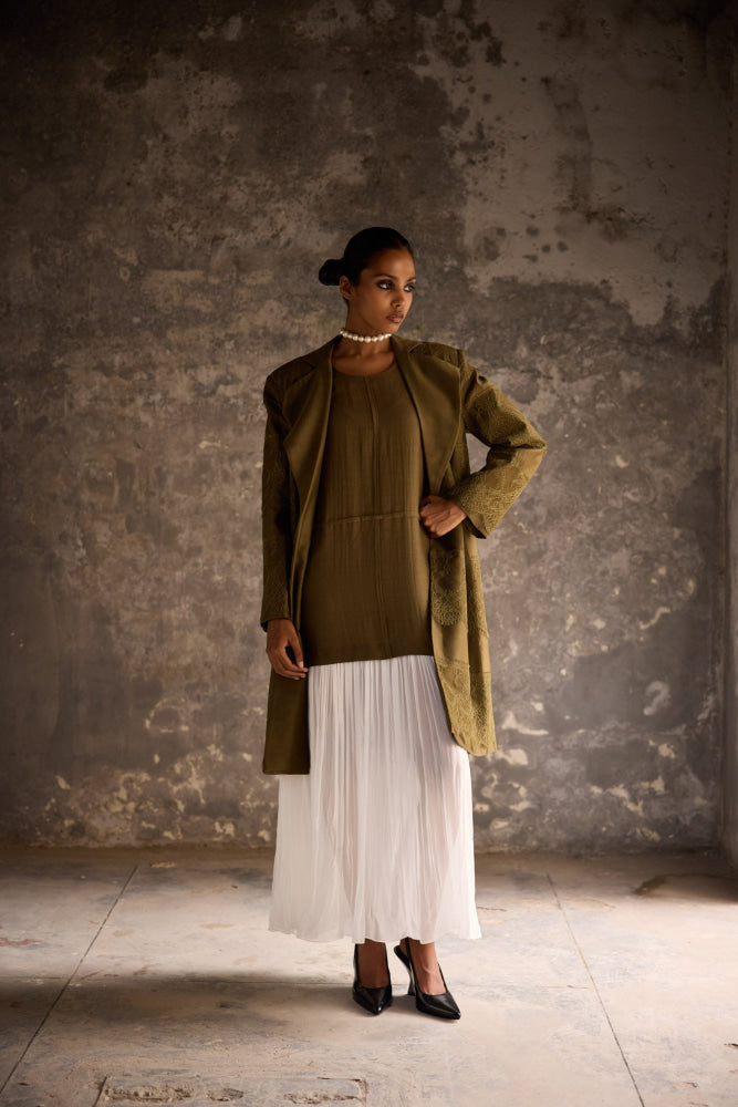 Serpentine Trench Set - blazer set
