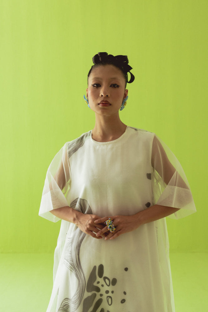 SHEER GREEN KURTA SET - XS - kurta set