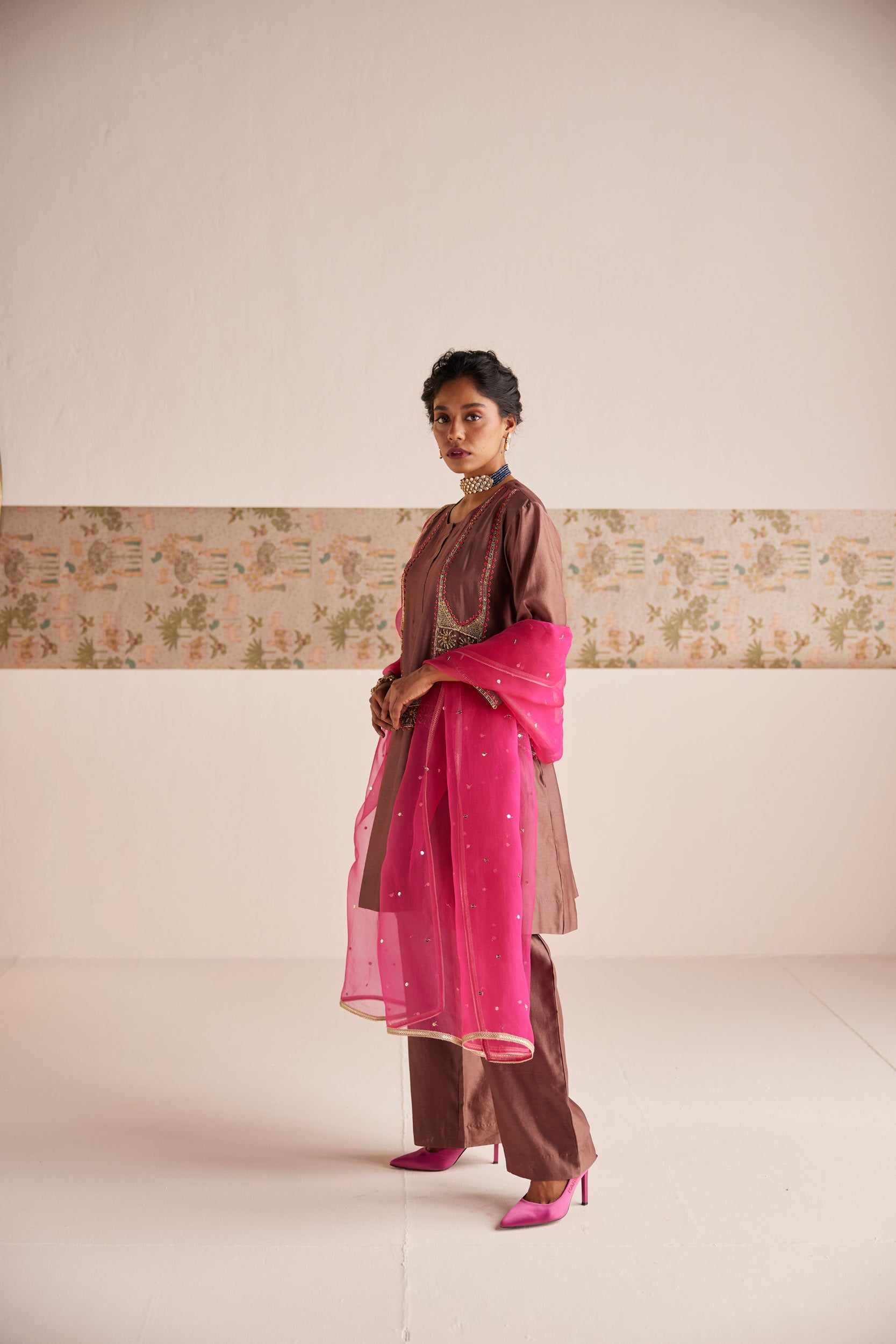 Short Anarkali Set - Suit