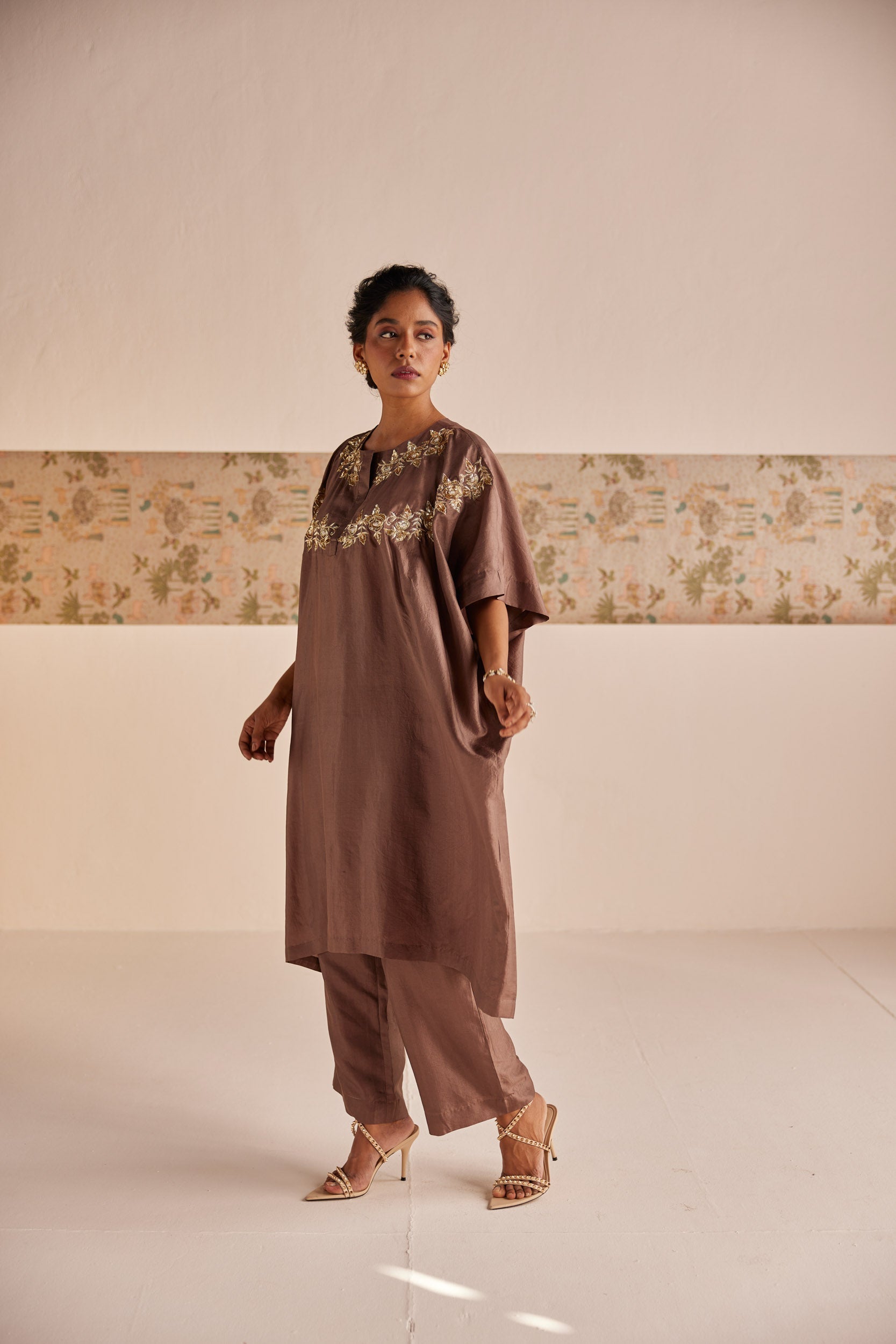 Silk Kaftan Set - Suit