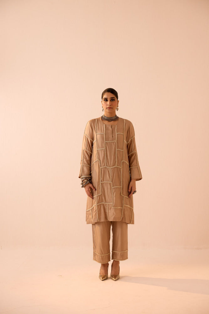 SOFT BEIGE KURTA SET - kurta set