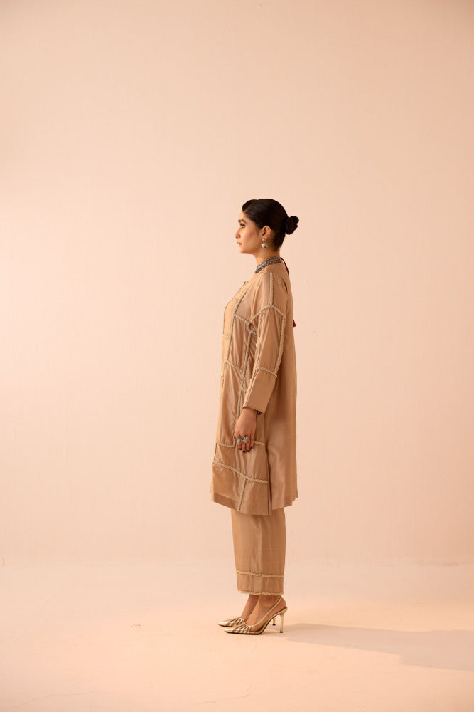 SOFT BEIGE KURTA SET - kurta set