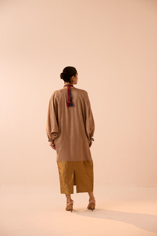 TAUPE DRESS - DRESS