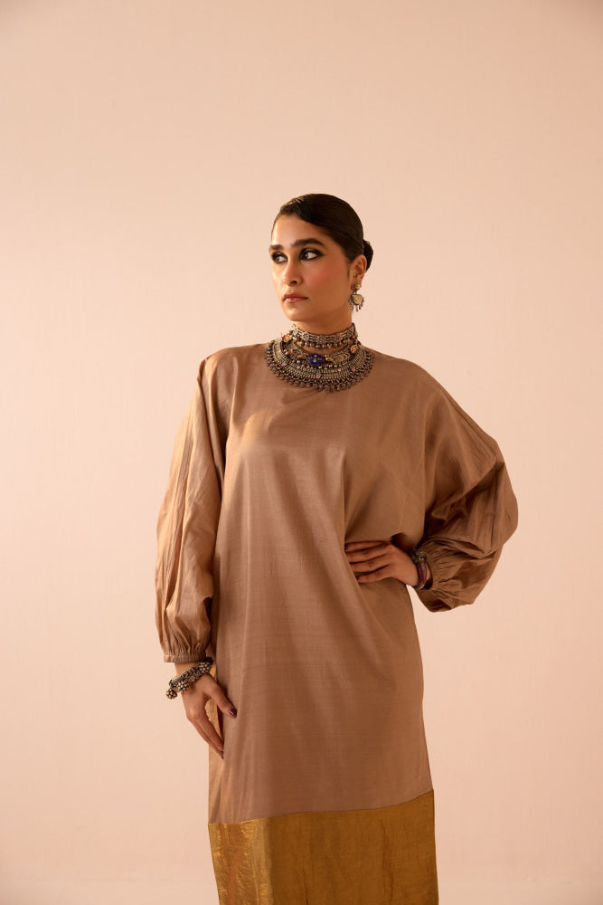 TAUPE DRESS - XS - DRESS