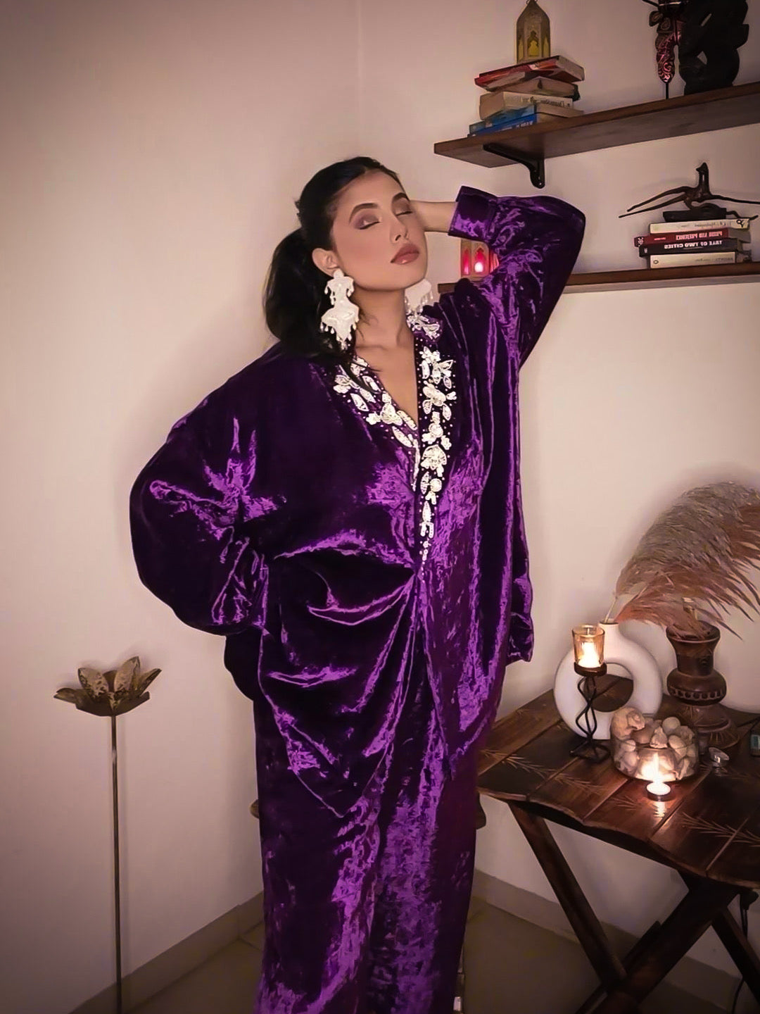 VELVET PURPLE COORD - coord set