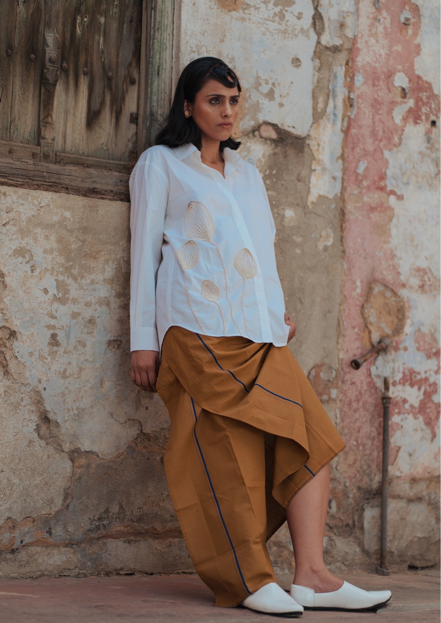 White Tulip Shirt - XS - Shirt