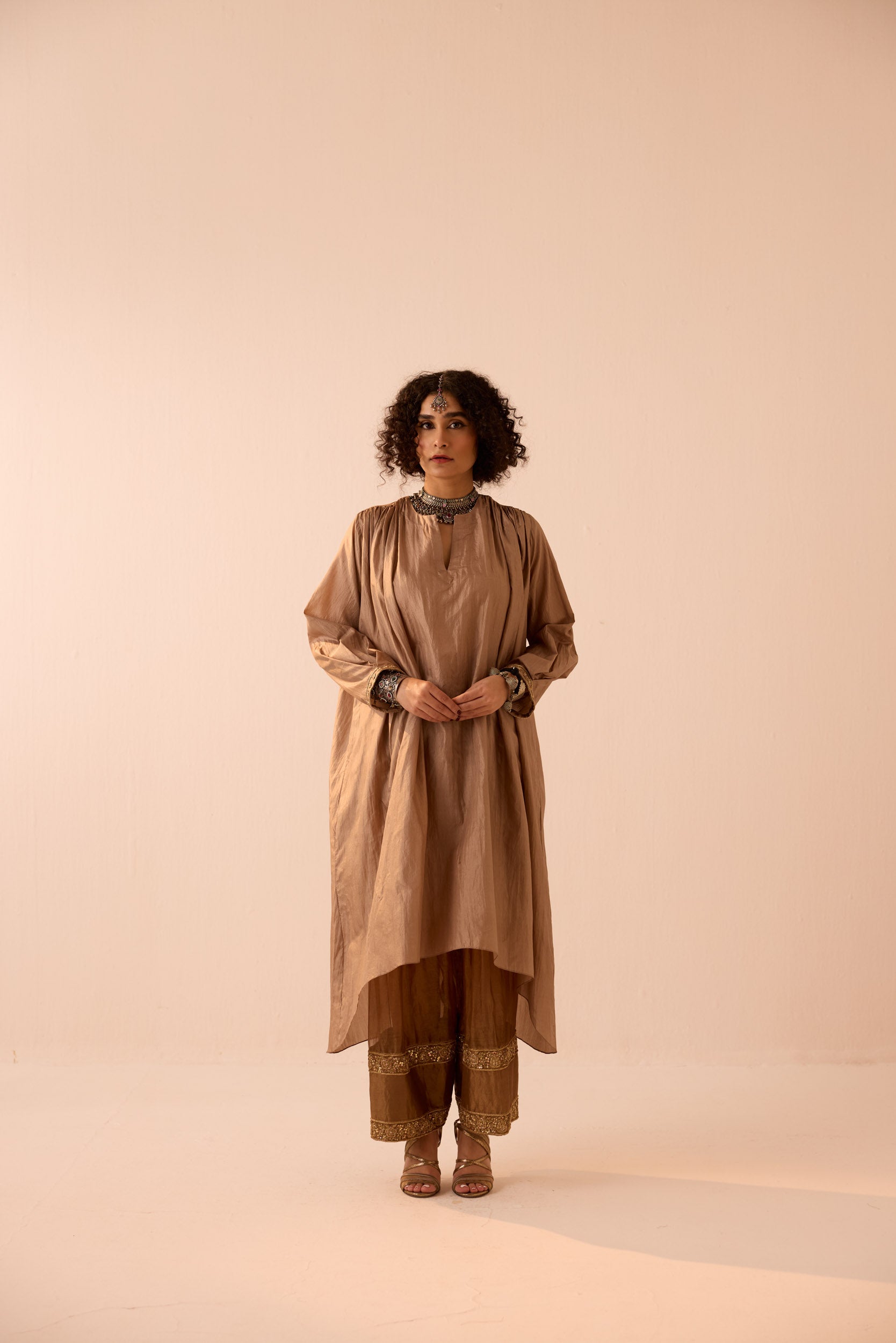 TAUPE KURTA SET