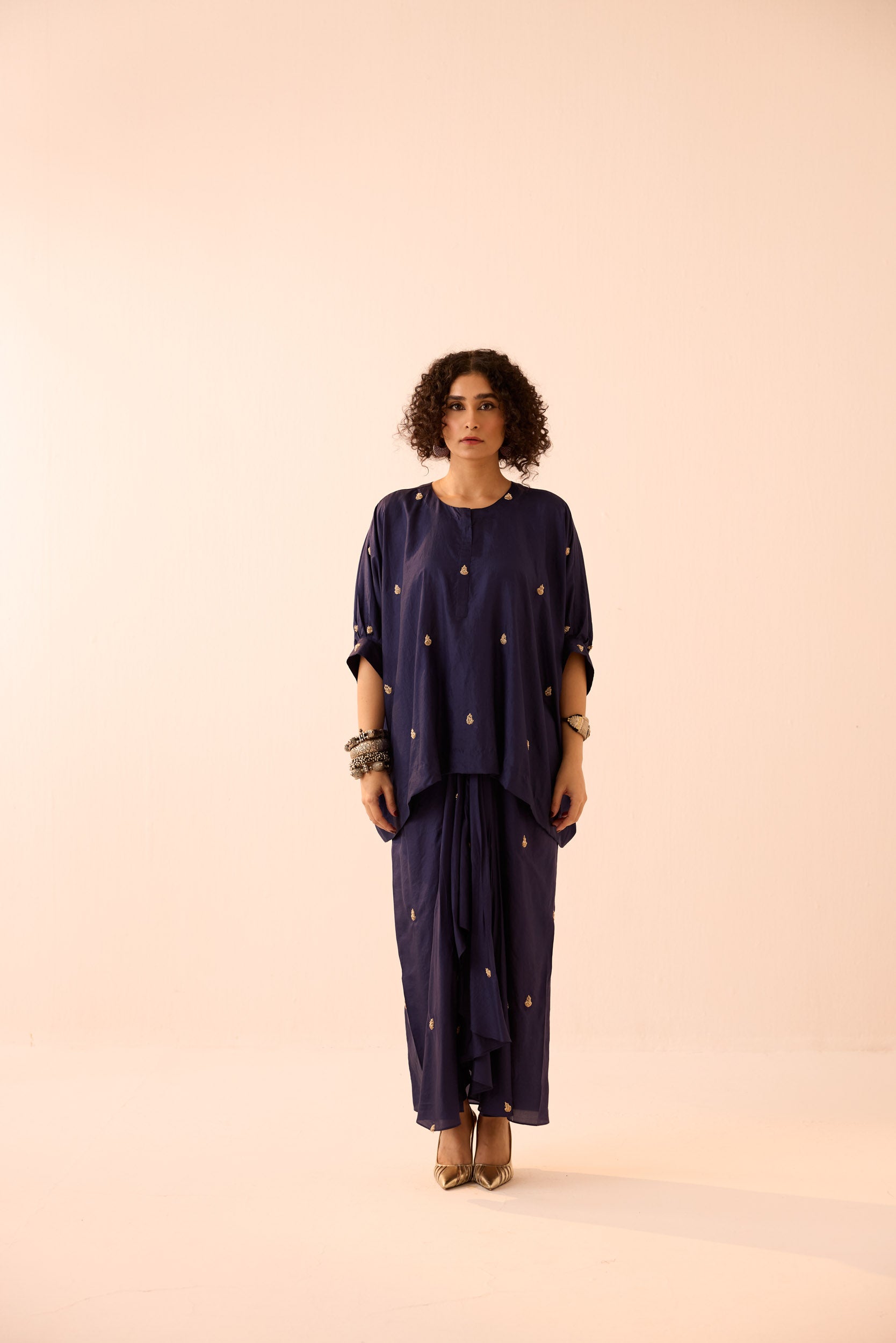 NAVY BLUE SKIRT SET