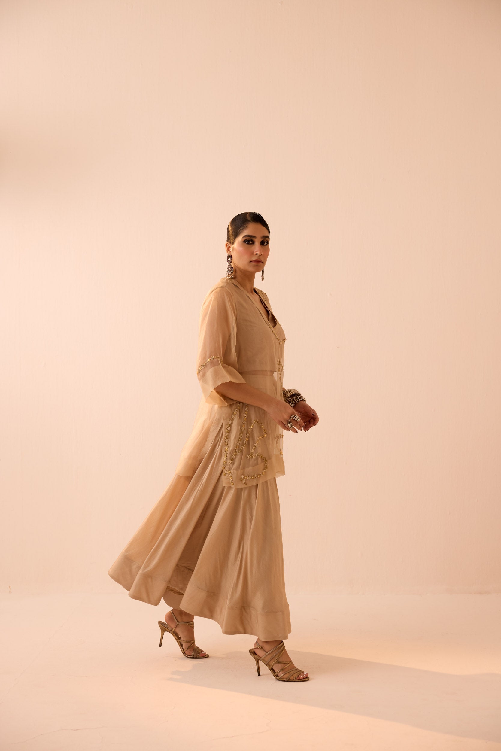 SOFT BEIGE SKIRT SET