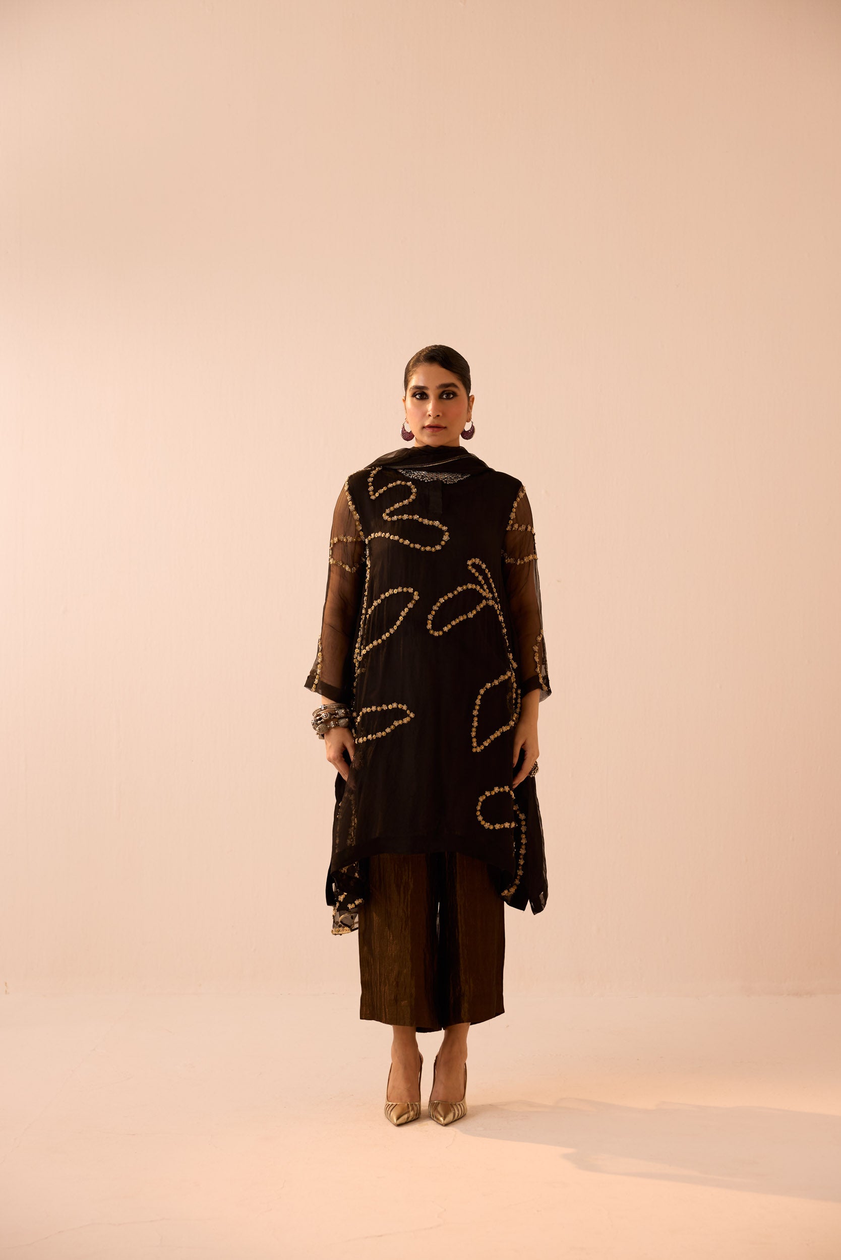 BLACK KURTA SET