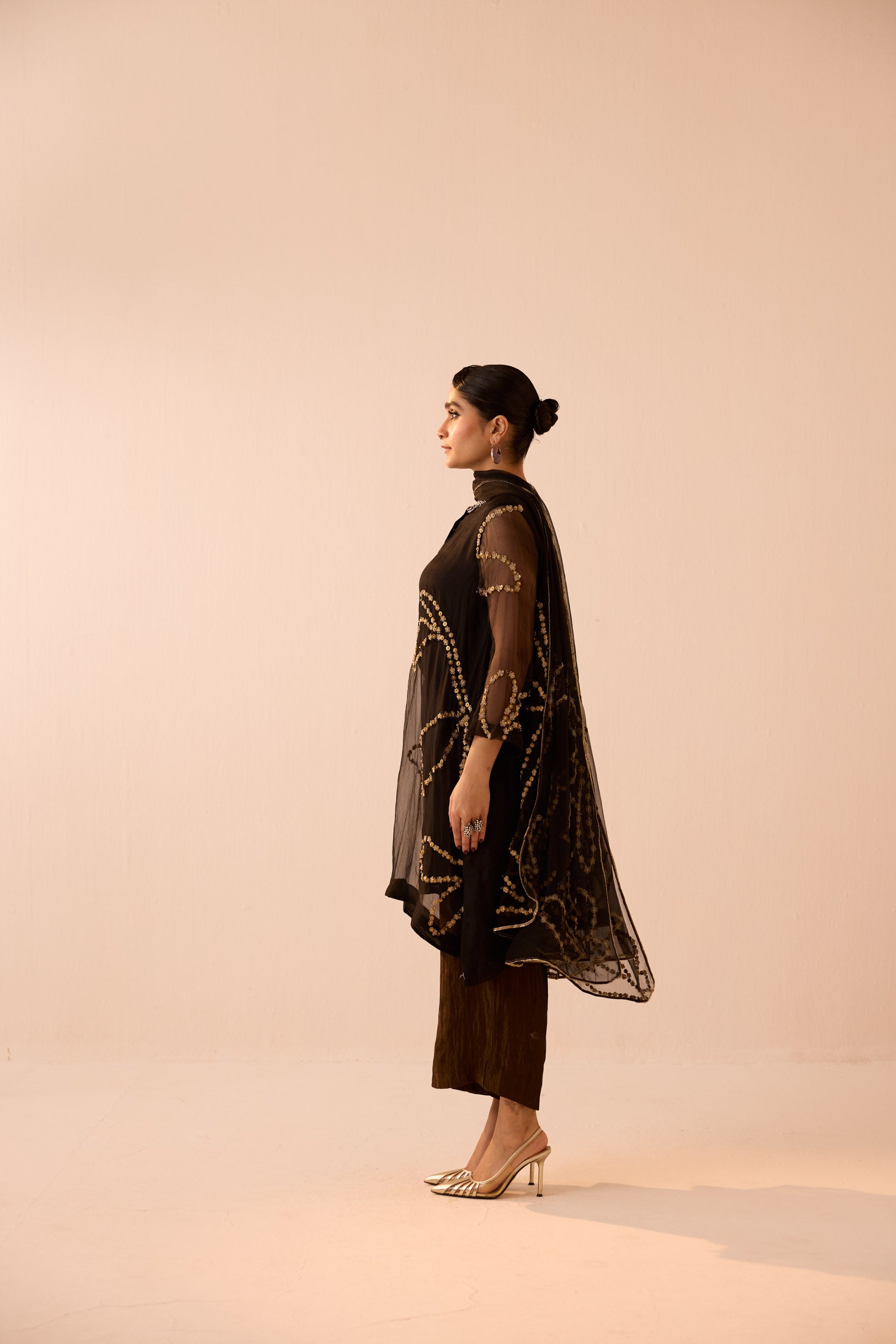 BLACK KURTA SET