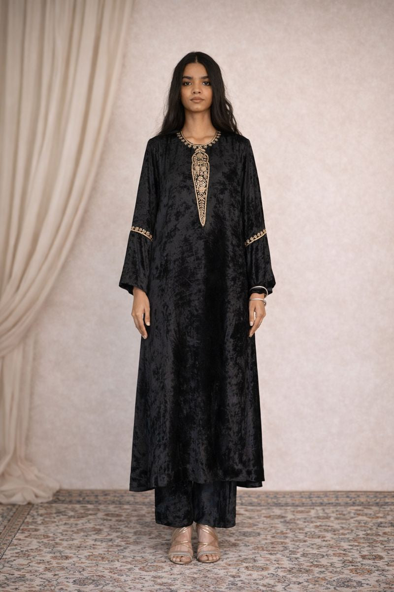 BLACK KAFTAN COORD