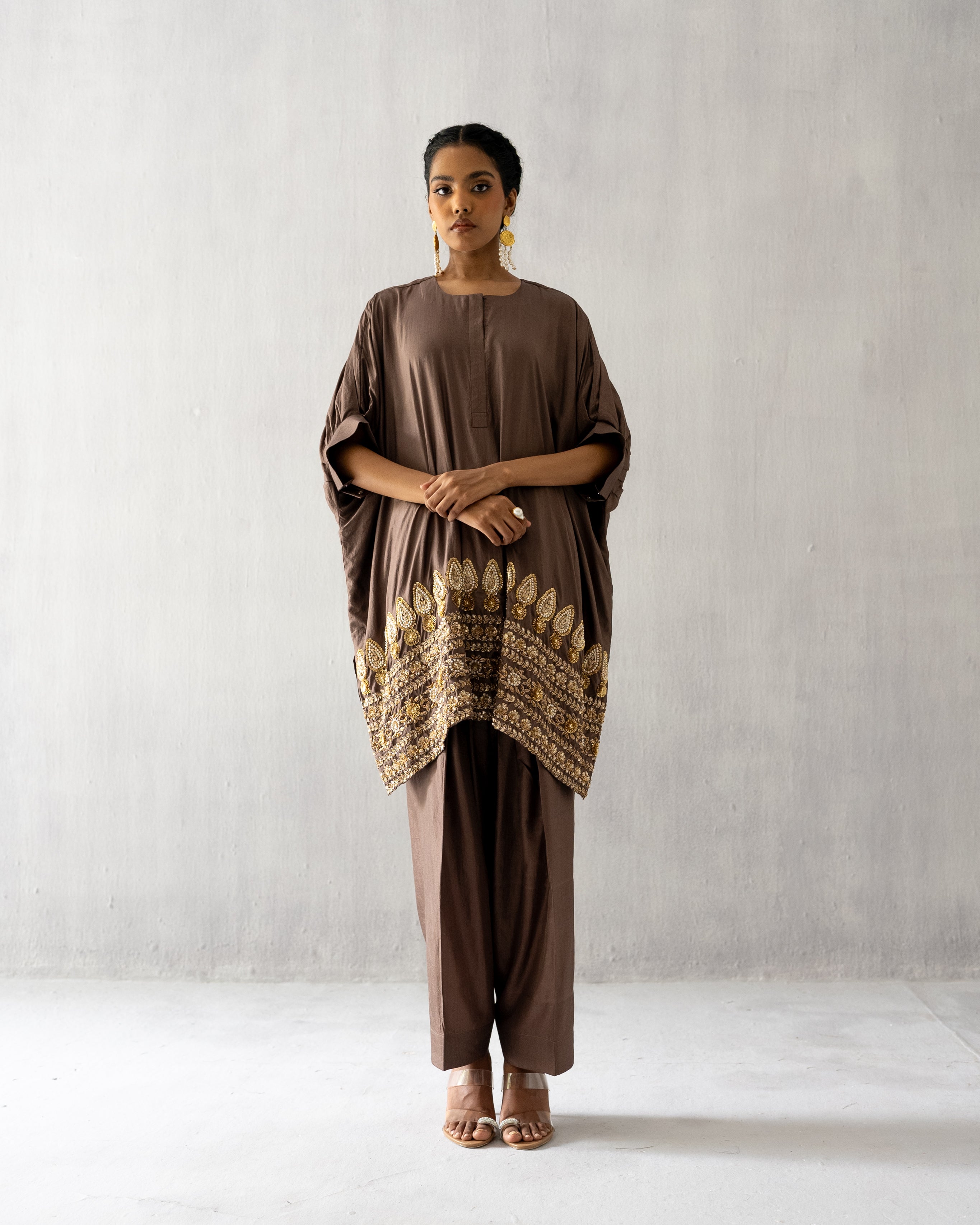 Brown Kaftan Suit