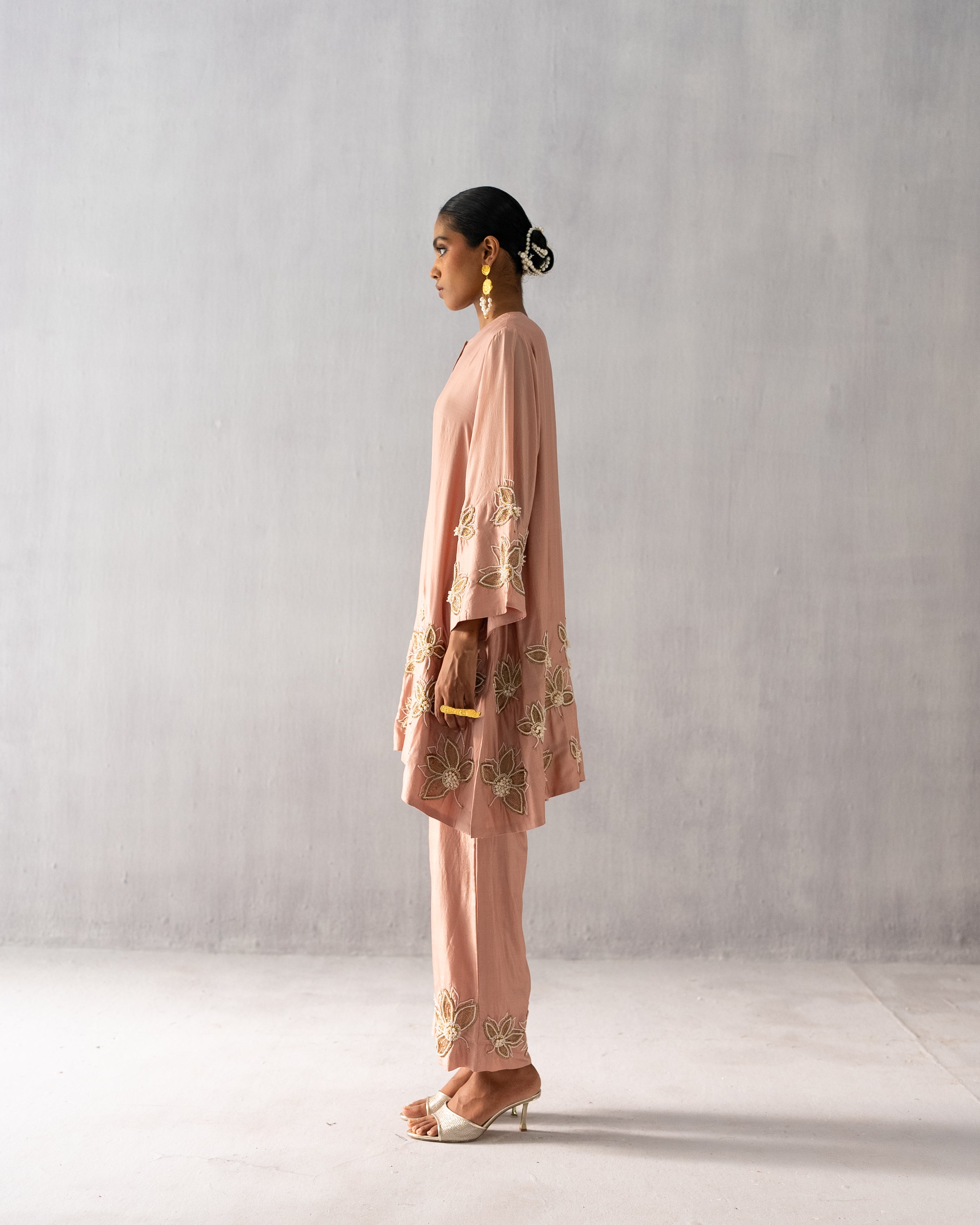 Pink Silk Suit