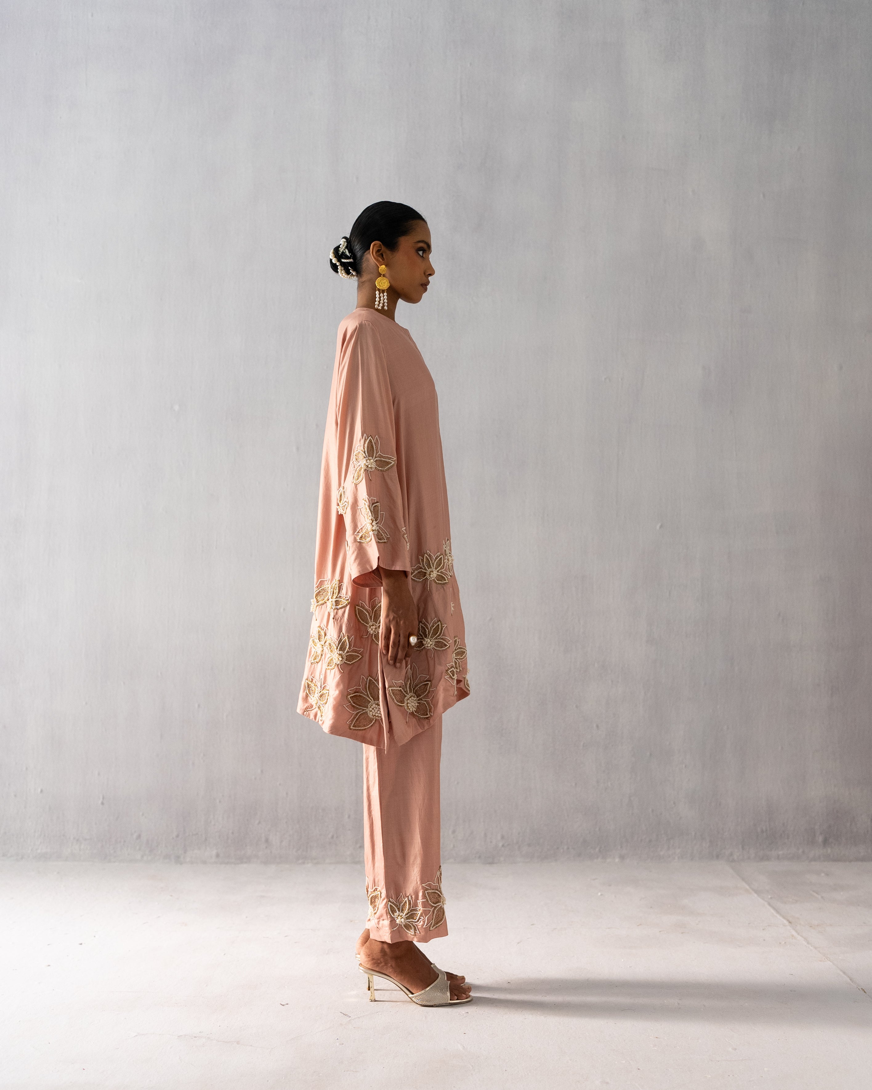 Pink Silk Suit