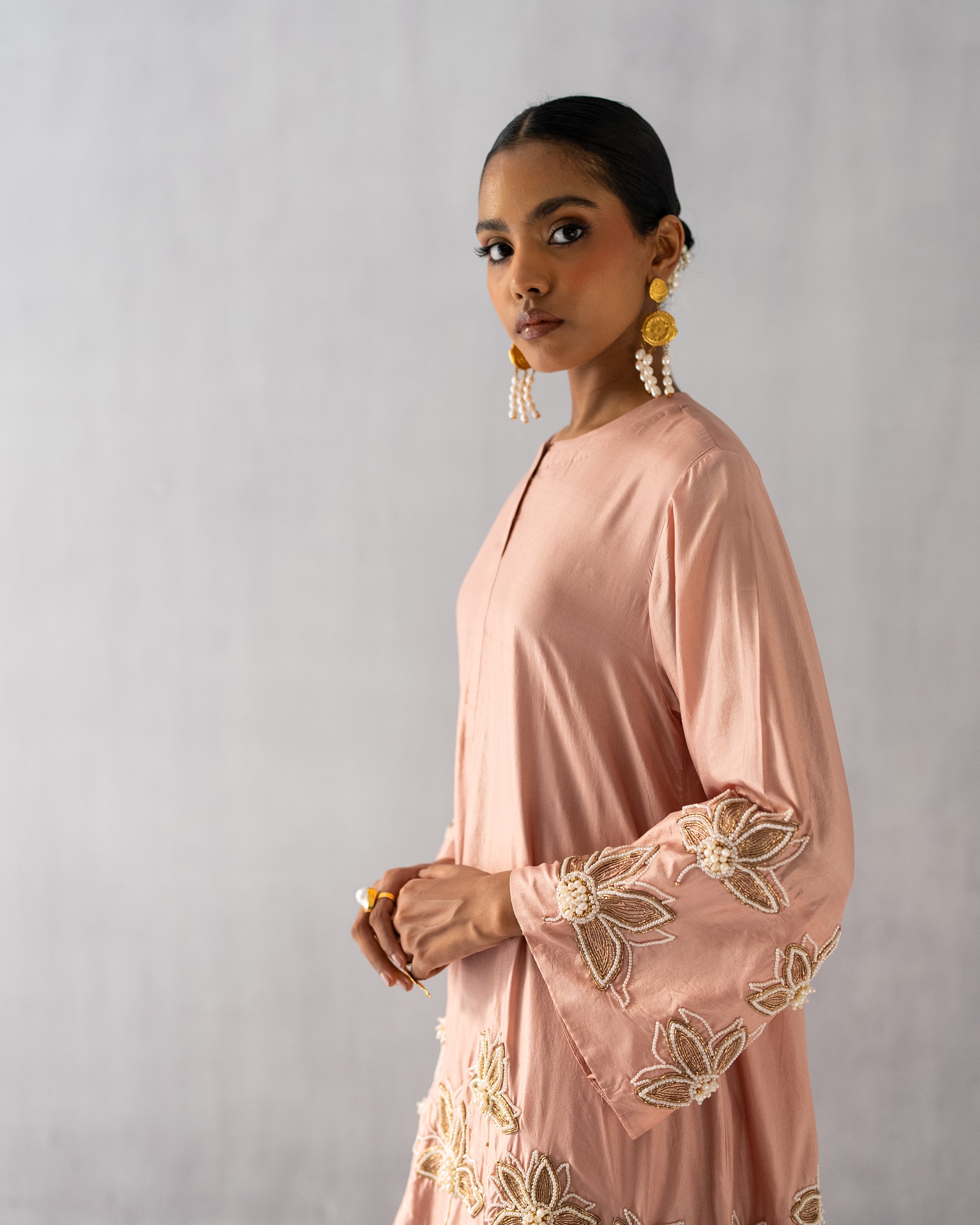 Pink Silk Suit