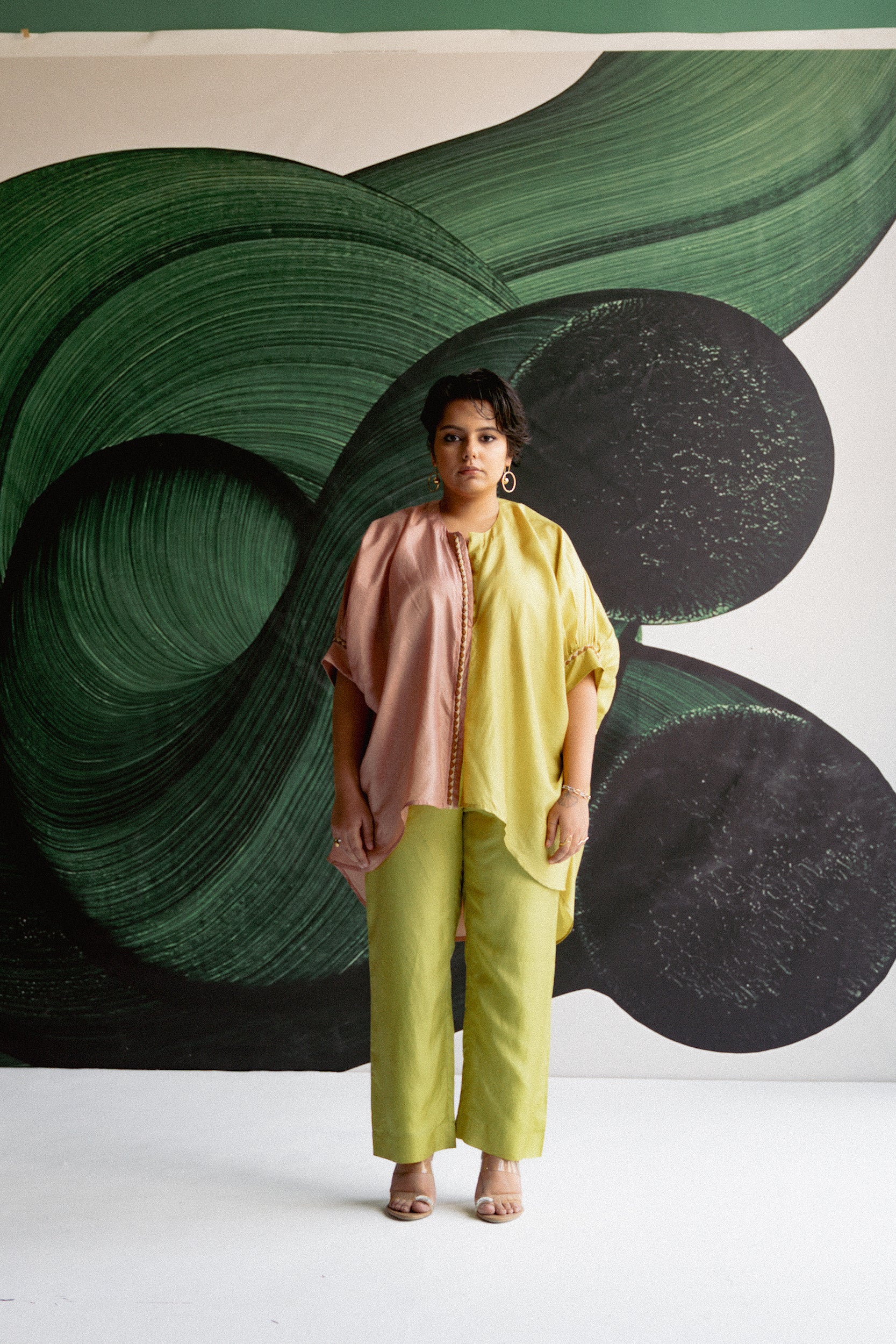 HALF AND HALF KAFTAN SET