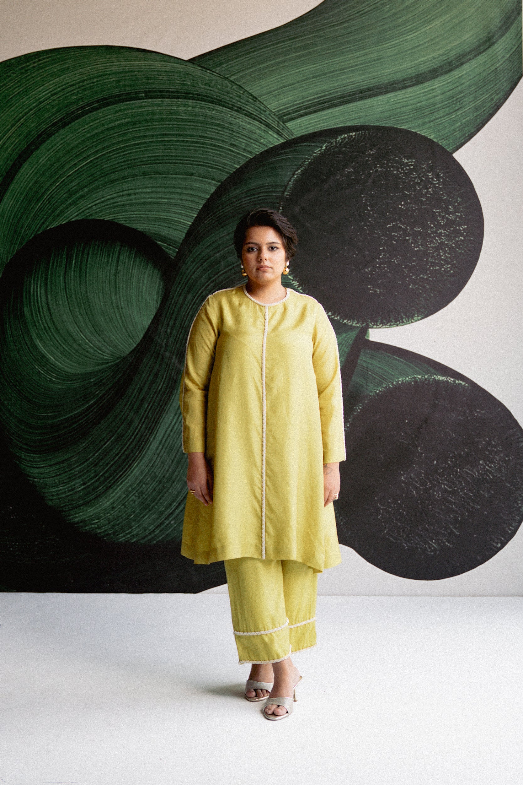 LIME GREEN A LINE COORD