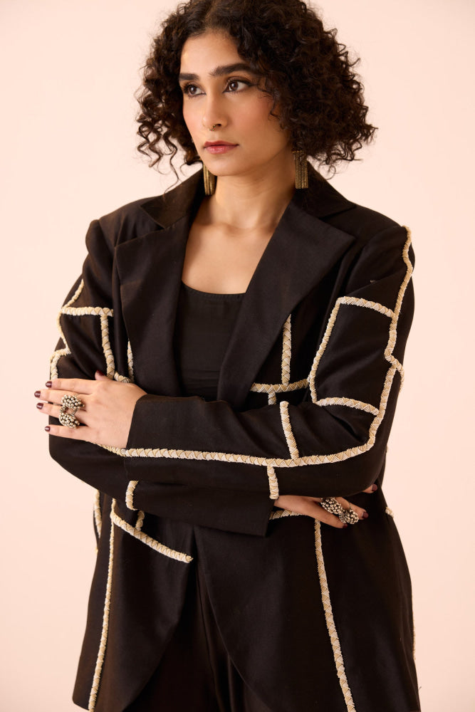 BLACK BLAZER SET - S - blazer set