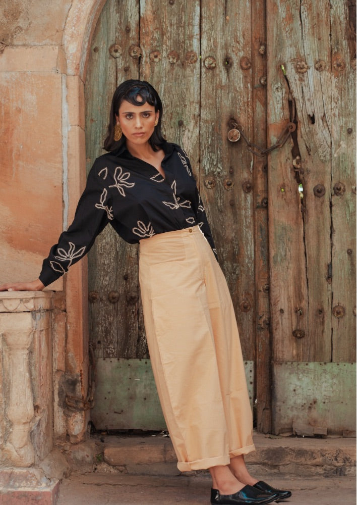 Black Dense Motif Shirt - Shirt