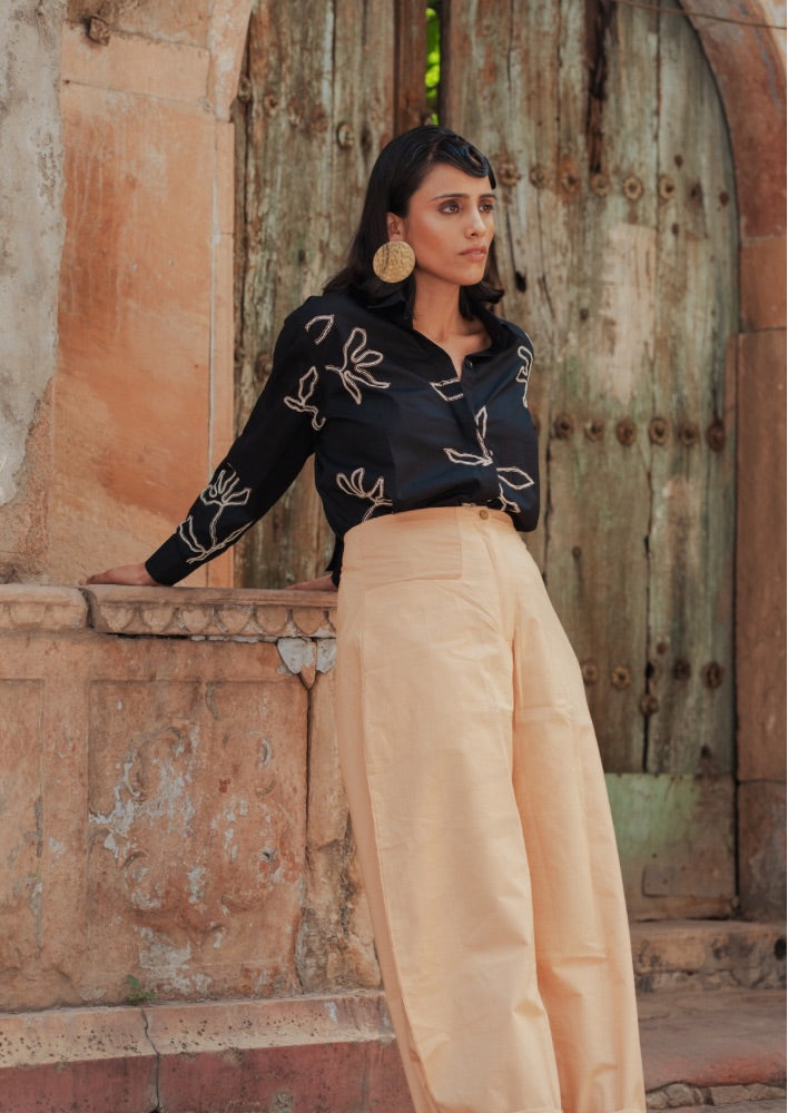Black Dense Motif Shirt - Shirt