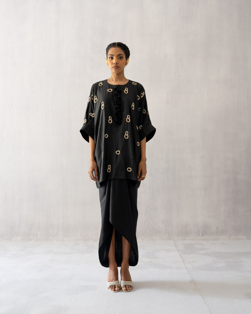 Black Kaftan with skirt - Suit