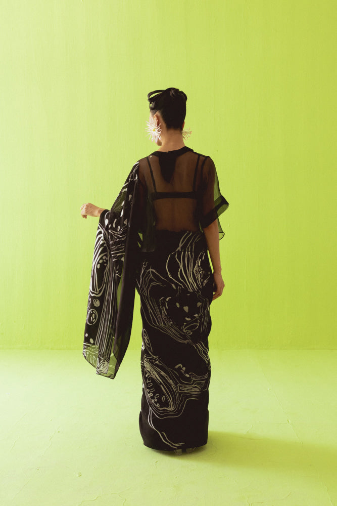 BLACK SAREE - Saree
