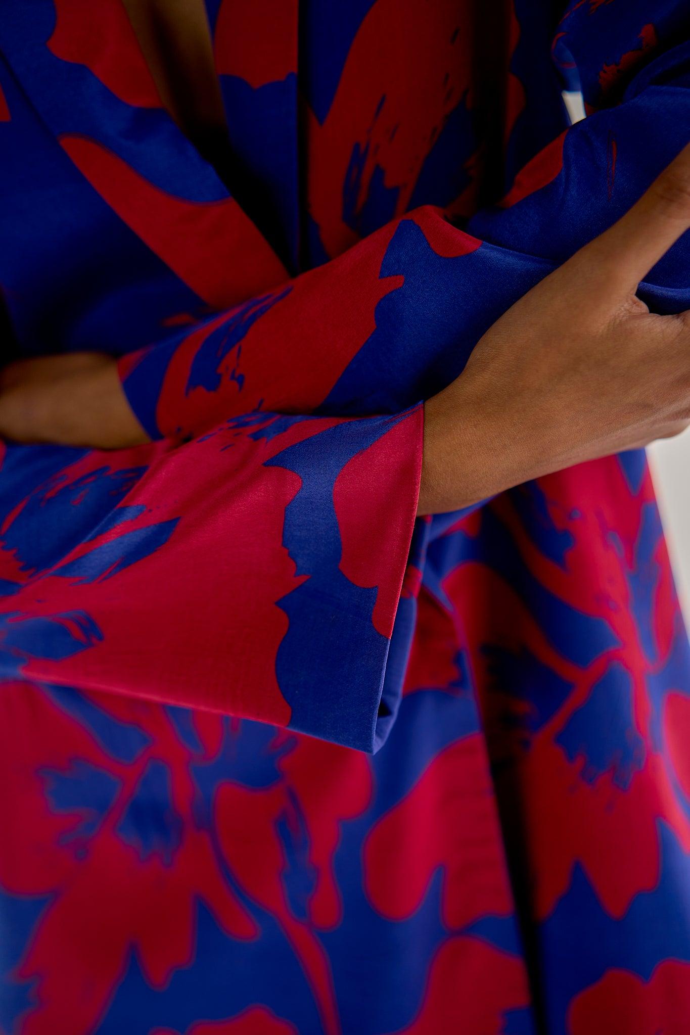 BLUE JACKET DRESS - Esha Arora