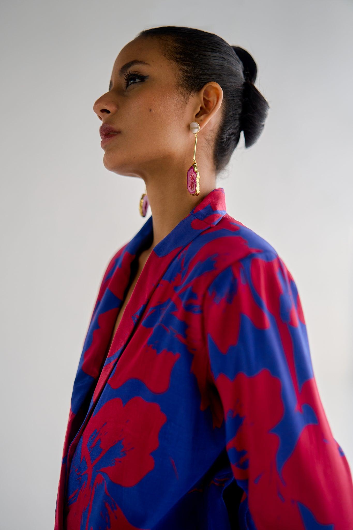 BLUE JACKET DRESS - Esha Arora