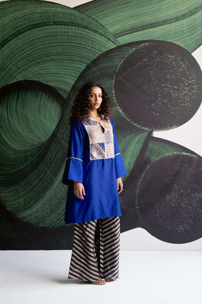 BLUE KURTA SET - kurta set