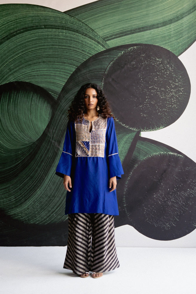 BLUE KURTA SET - kurta set