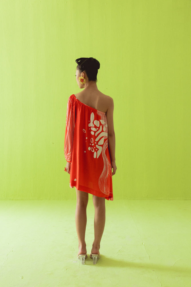 BRIGHT RED DRESS - DRESS