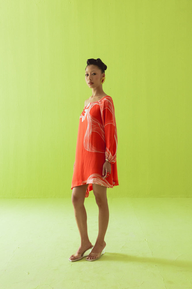 BRIGHT RED DRESS - DRESS