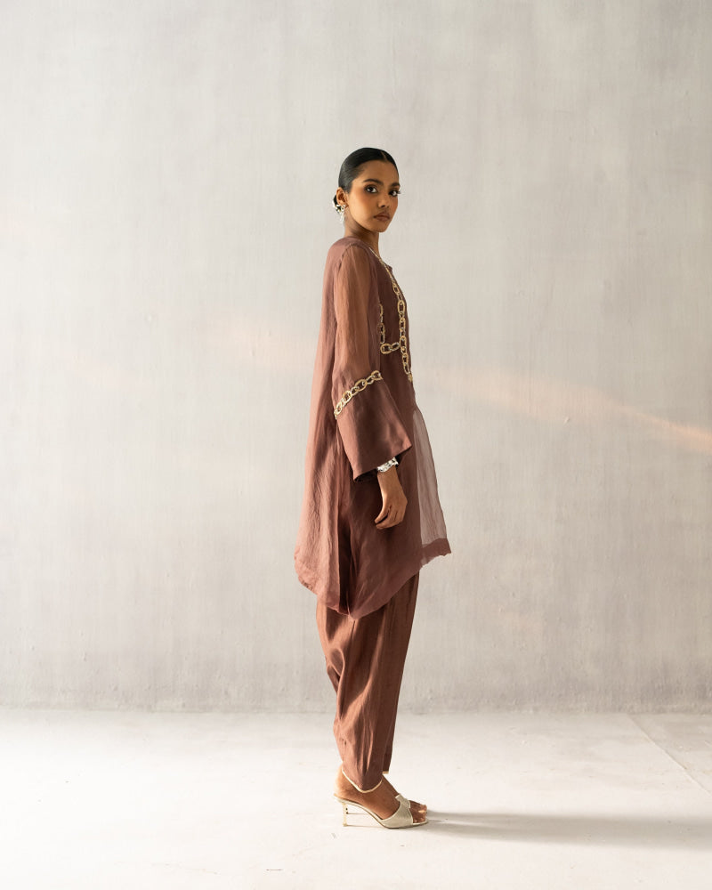 Brown A line coord - Suit