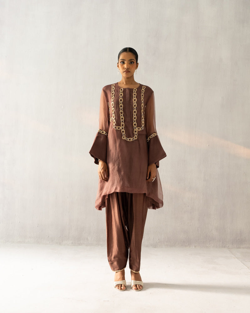 Brown A line coord - Suit
